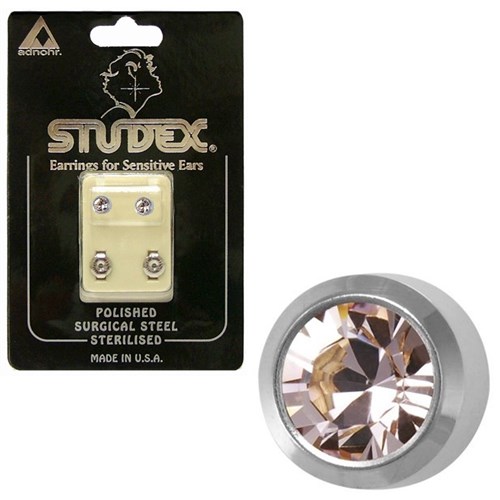 Birthstone Studs - Reg Bezel S/S - June / Alexandrite